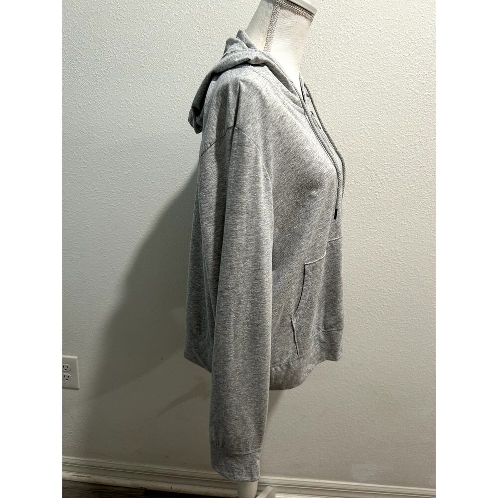 ID Ideology Womens Retro Full Zip Jacket Grey Whisper Heather XXL Lightweight - Picture 3 of 7
